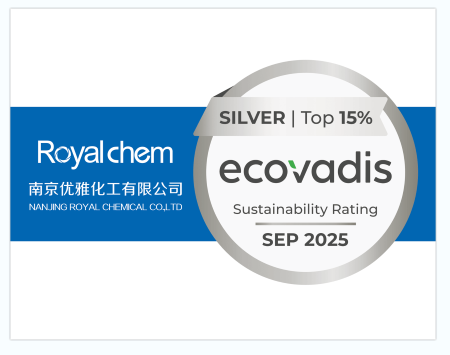 Royal Chemical EcoVadis Silver Sustainability Rating Top 15% September 2025 badge