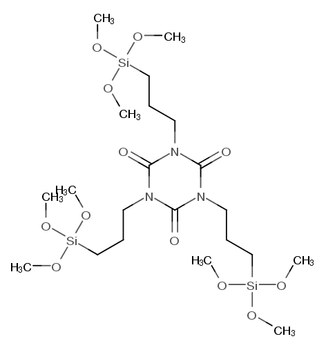 Tris(3-trimethoxysilylpropyl) isocyanurate structural formula