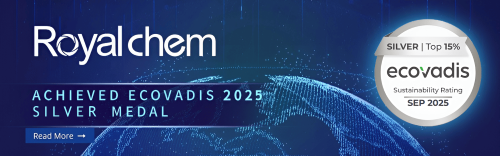 Royalchem EcoVadis&nbsp;Silver sustainability rating, Top&nbsp;15 %, September&nbsp;2025