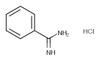 Benzamidine hydrochloride chemical structure, CAS 1670-14-0, C7H8N2·HCl
