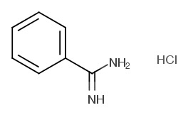 Benzamidine hydrochloride chemical structure, CAS 1670-14-0, C7H8N2·HCl
